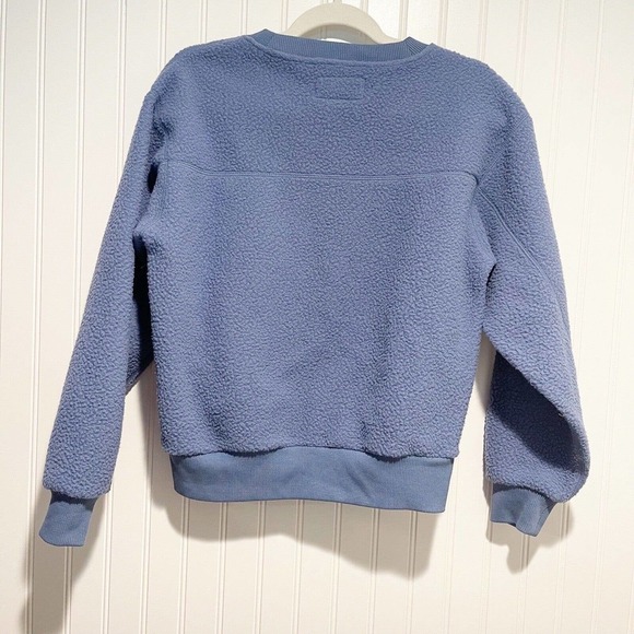Everlane Blue Renew Fleece Crewneck Sweatshirt Size XS - Picture 6 of 6